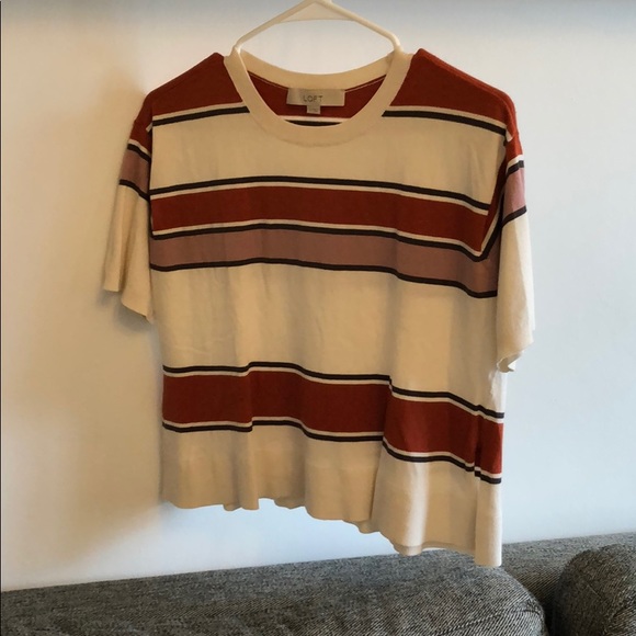 $OLD Cropped Loft striped sweater top MUST GO ASAP - Picture 4 of 4